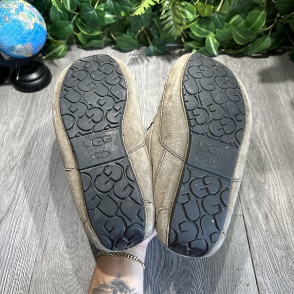 UGG Australia Ascot Suede Slipper 5775 Gray sheepskin lined Size 10 main image 8